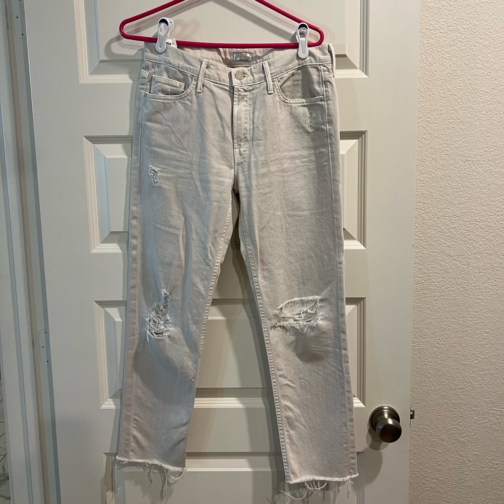 Mother The Dropout Fray Ankle Jeans